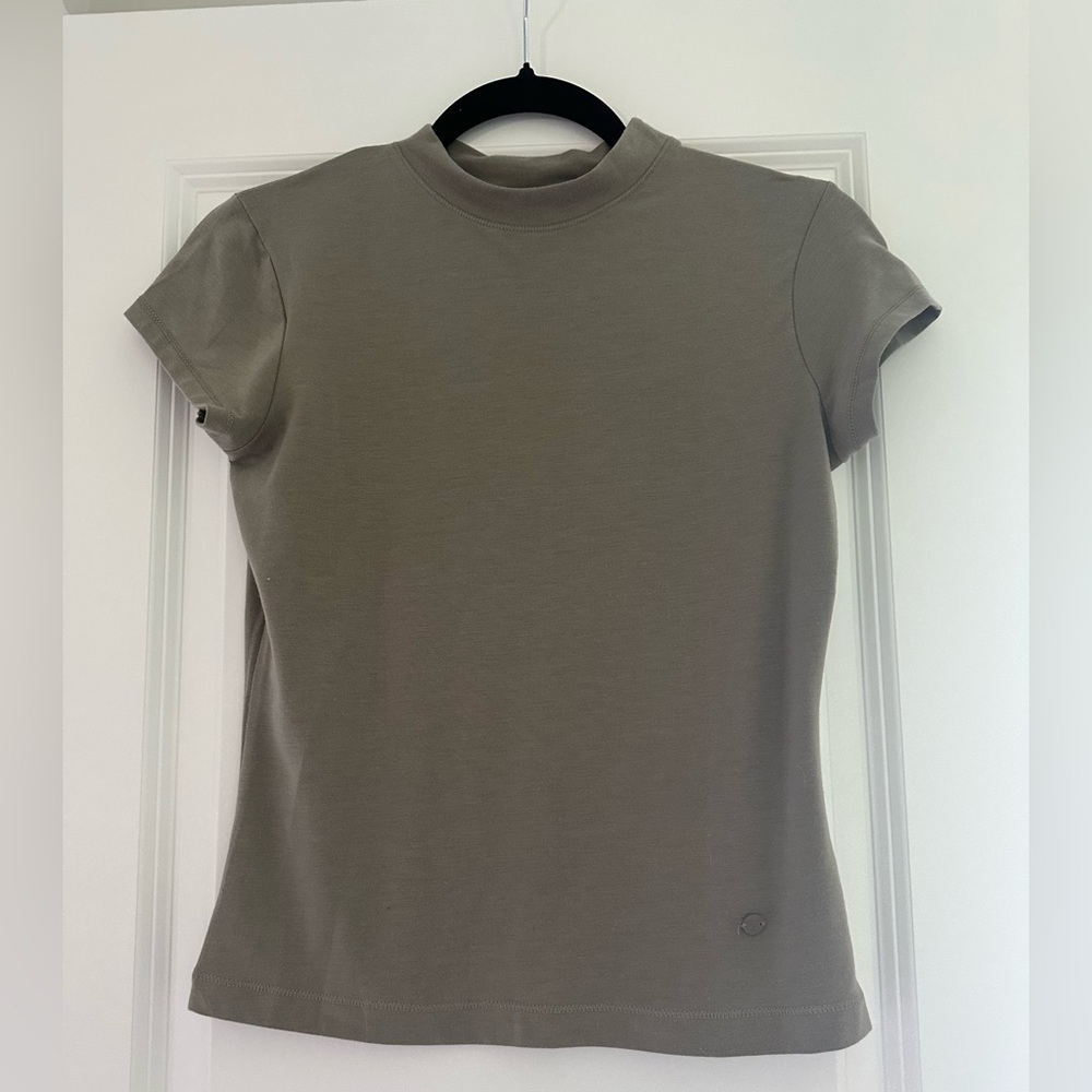 Gymshark Green Fitted Cap Sleeve T-Shirt